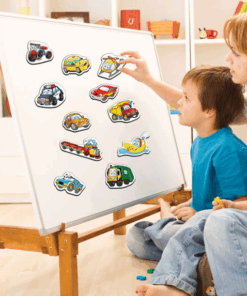 Alternative view of Set 30 vehicule magnetice din carton, 3 ani