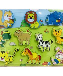 Alternative view of Puzzle incastru 3D cu 10 piese groase, Animale