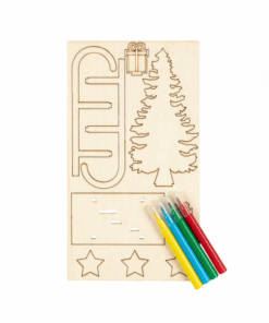 Alternative view of Set pentru lucru manual, De colorat Sania lui  Mos Craciun