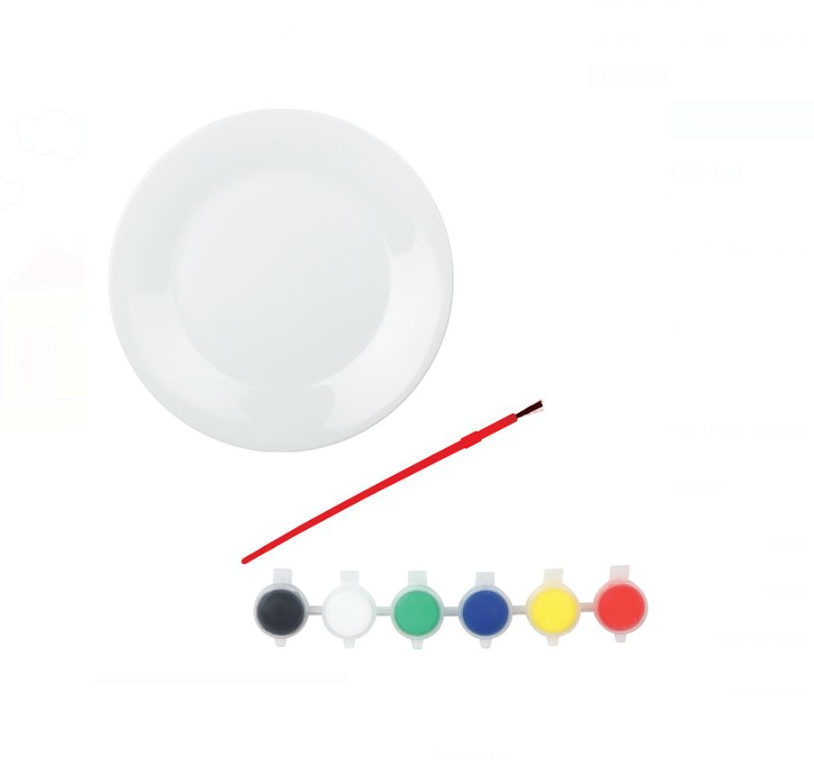 Set pentru lucru manual, Picteaza farfuria, 3 ani - imagine 3