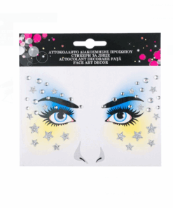 Strass-uri Autocolante pentru fata, Stelute, Accesoriu Halloween
