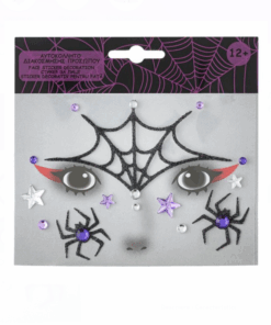Tatuaj autocolant pentru fata, panza de paianjen, Halloween