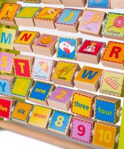Alfabetar din lemn cu abac litere si imagini in limba engleza02.jpg
