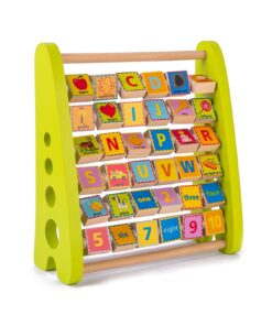 Alfabetar din lemn cu abac litere si imagini in limba engleza03.jpg