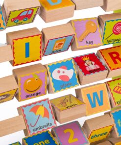 Alfabetar din lemn cu abac litere si imagini in limba engleza04.jpg