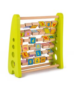 Alfabetar din lemn cu abac litere si imagini in limba engleza05.jpg