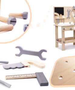 Banc de lucru din lemn pentru copii cu 25 de accesorii 02.jpg