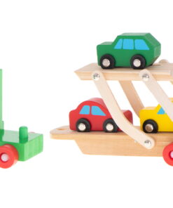 Camion transportator din lemn cu 3 masinute 02.jpeg