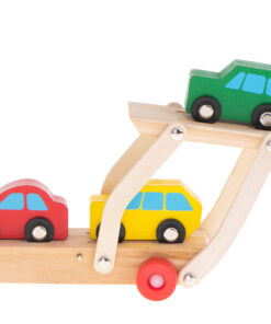 Camion transportator din lemn cu 3 masinute 04.jpeg