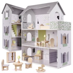 Casa de papusi din MDF complet utilata si mobilata 70 cm gri 01.jpeg