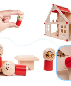 Casa de papusi din lemn cu mobilier si figurine 40 cm 02.jpeg