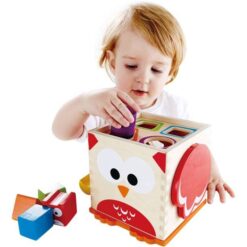 Cub Montessori din lemn cu sortator de forme geometrice 04.jpeg