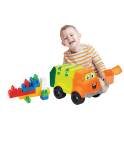 Cuburi de construit tip lego 30 piese mari Masina reciclare 02.png