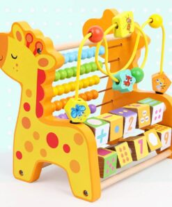 Girafa din lemn cu jucarie motrica si abac02.jpg