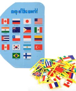 Harta Lumii din lemn cu 36 steaguri nationale 02.jpeg