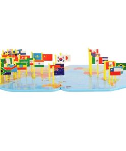 Harta Lumii din lemn cu 36 steaguri nationale 04.jpeg