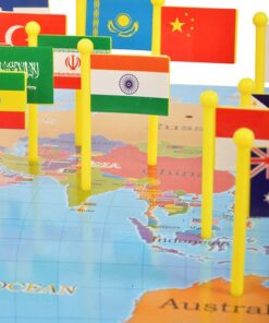 Harta Lumii din lemn cu 36 steaguri nationale 05.jpeg