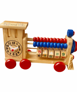 Joc aritmetic din lemn Trenulet cu operatii matematice 01.png