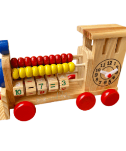 Joc aritmetic din lemn Trenulet cu operatii matematice 03.png