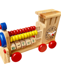 Joc aritmetic din lemn Trenulet cu operatii matematice 05.png