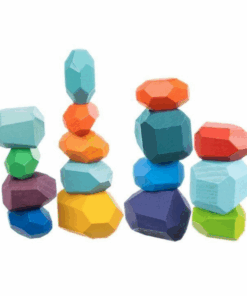 Joc creativ Montessori echilibru stivuire si culori 16 piese 04.png