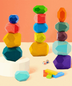 Joc creativ Montessori echilibru stivuire si culori 16 piese 05.png