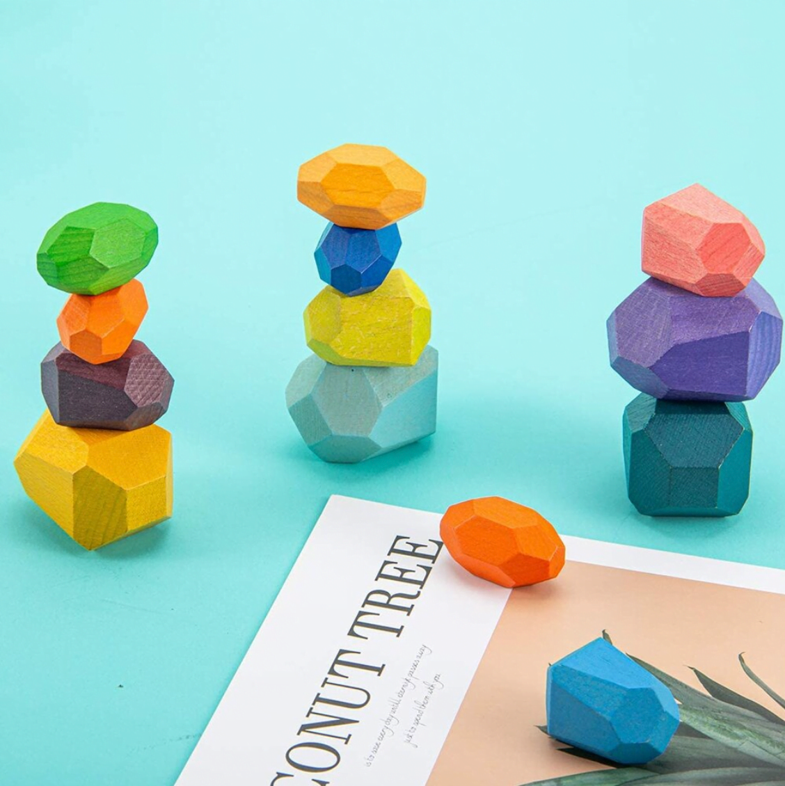 Joc creativ Montessori echilibru stivuire si culori 16 piese 06.png