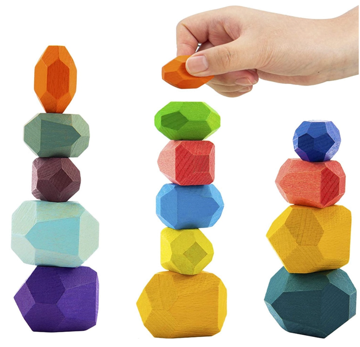 Joc creativ Montessori echilibru stivuire si culori 16 piese 08.png
