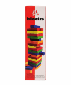 Joc de societate Jenga 54 piese din lemn colorate 01.png