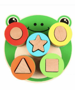 Joc de sortare din lemn Broscuta cu forme geometrice 01.png