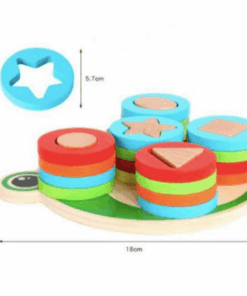 Joc de sortare din lemn Broscuta cu forme geometrice 02.png