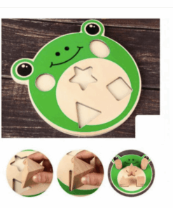 Joc de sortare din lemn Broscuta cu forme geometrice 04.png