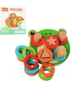 Joc de sortare din lemn Broscuta cu forme geometrice 05.png