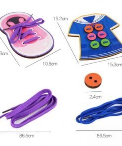 Joc din lemn de siretuit Rochita si pantofi 05.jpg