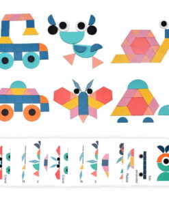 Joc educativ Tangram din lemn cu 188 piese 02.jpg