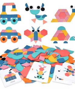 Joc educativ Tangram din lemn cu 188 piese 03.jpg