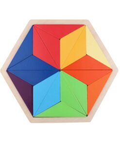 Joc mozaic Hexagon puzzle din lemn 01.jpg