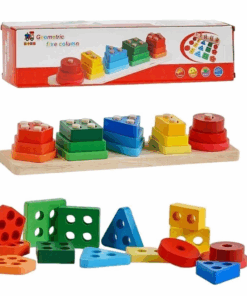Joc sortator de forme tip Montessori 5 coloane 02.png