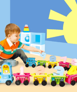 Joc trenulet din plastic pentru copii cu cifre 01.png