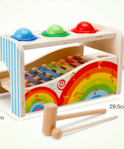 Jucarie educativa tip Montessori Xilofon cu bile si ciocan 02.png