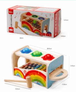Jucarie educativa tip Montessori Xilofon cu bile si ciocan 04.png