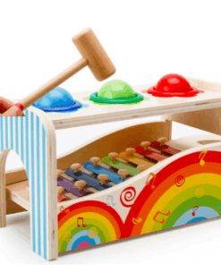 Jucarie educativa tip Montessori Xilofon cu bile si ciocan 06.png