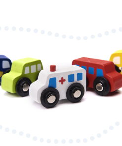 Orasel cu circuit auto si feroviar din lemn 70 piese 05.jpeg