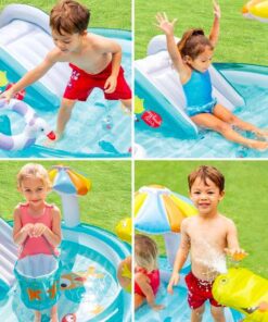 Piscina pentru copii cu Tobogan si Fantana 201x170x084 m 02.jpg