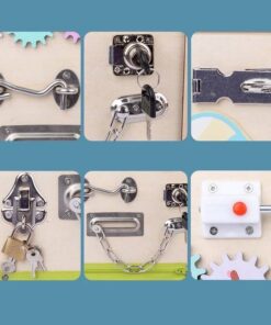 Placa senzoriala cu activitati Montessori Busy Board 04.jpg