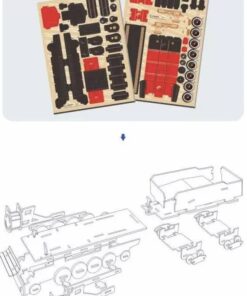 Puzzle 3D din Carton 80 piese Locomotiva cu aburi 02.jpg