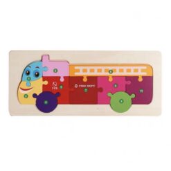 Puzzle 3D din lemn cu 10 piese colorate Masina de pompieri 01.jpeg