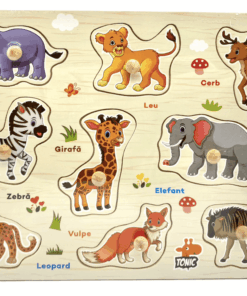 Puzzle Incastru din lemn cu Animale Salbatice in limba romana.png