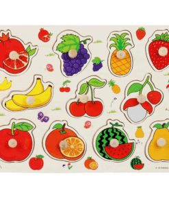 Puzzle Incastru din lemn cu butoni si 11 Fructe 02.png