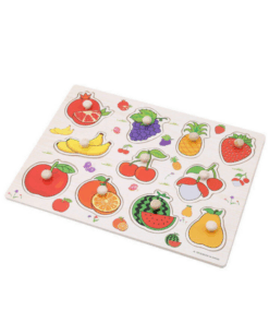 Puzzle Incastru din lemn cu butoni si 11 Fructe 04.png